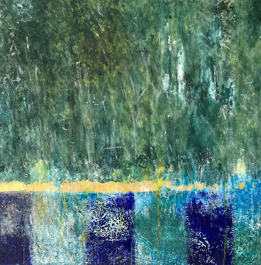 RAIN 78 x 78cm Oil on canvas