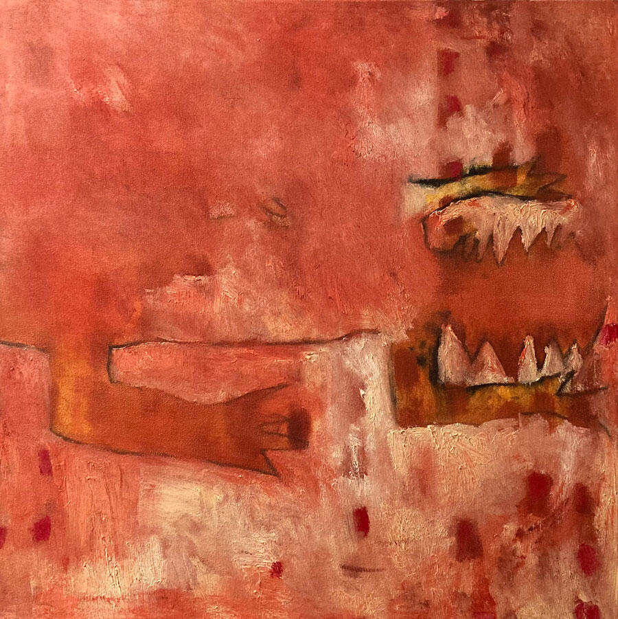 CROCODILE I 78 x78cm Oil on canvas