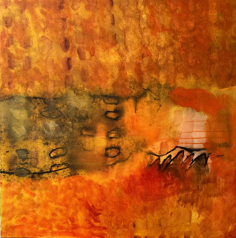 CROCODILE II 78 x78cm Oil on canvas