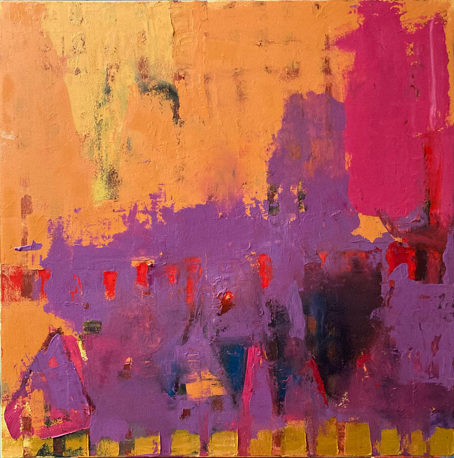 CAPE TOWN 78 x 78cm Oil on canvas painting 2