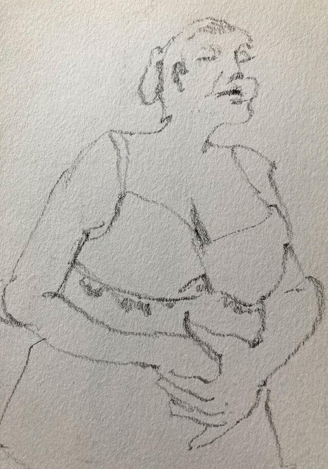 Michaela: life drawing sketch